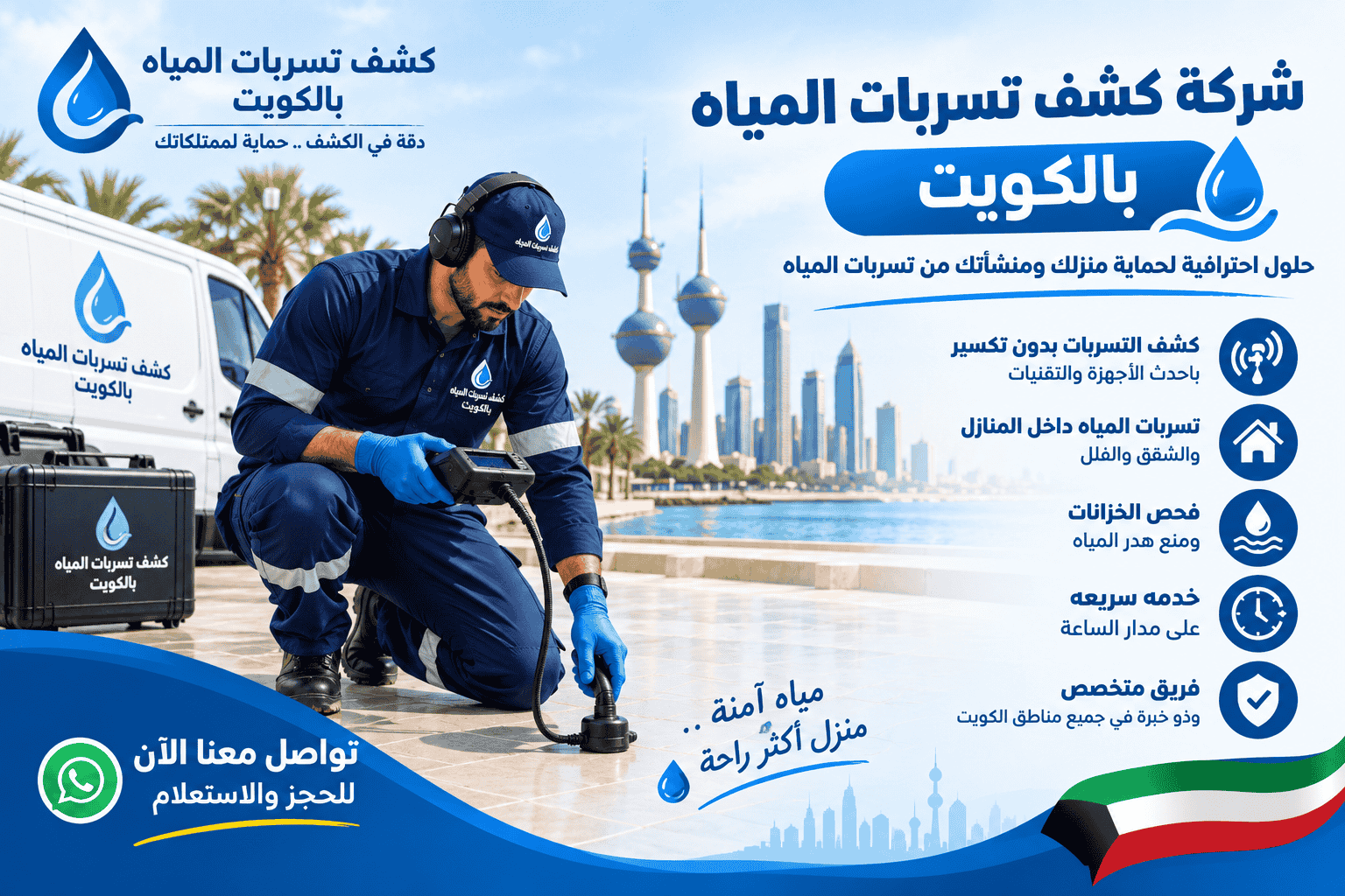 حيث تساعد معالجة تسربات المياه مبكرًا على حماية المنازل والمباني من الرطوبة وتلف الدهانات والأرضيات